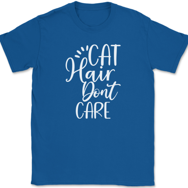 Cat Hair Don't Care T-Shirt Mens Tee - Image 5