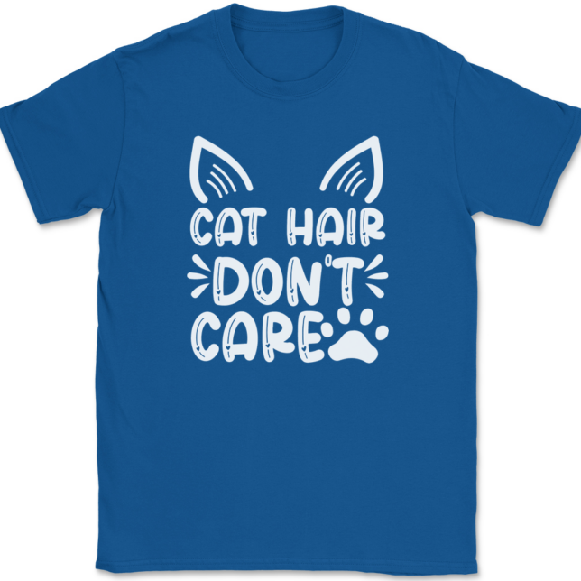 Cat Hair Don't Care T-Shirt Mens Tee - Image 5