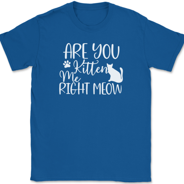 Are You Kitten Me Right Meow T-Shirt Mens Tee - Image 5