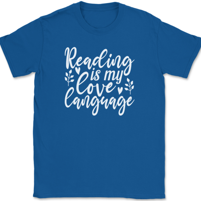 Reading is My Love Language T-Shirt Mens Tee - Image 5