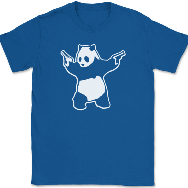 Panda with Guns T-Shirt Mens Tee - Image 5