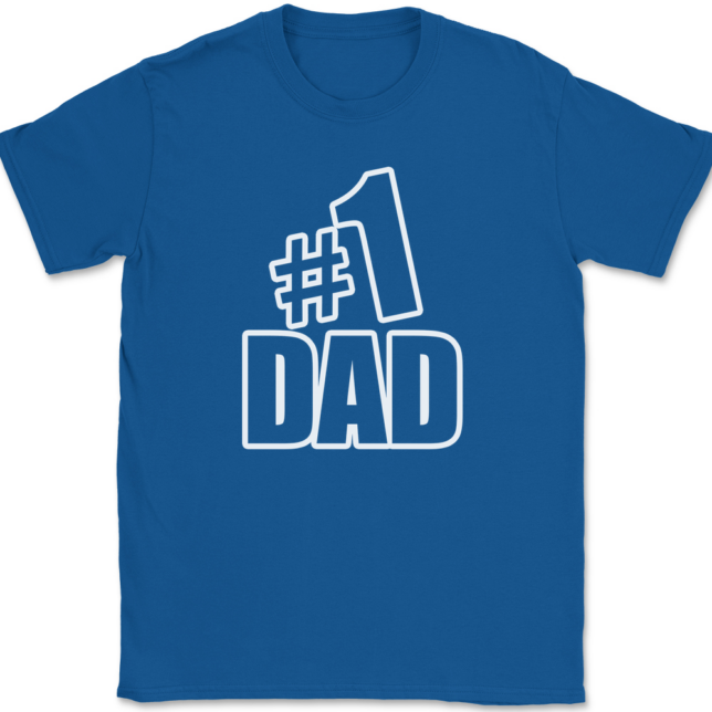 Number One #1 Dad T-Shirt Mens Tee - Image 5