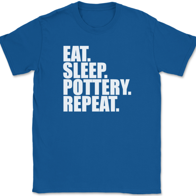 Eat Sleep Pottery Repeat T-Shirt Mens Tee - Image 5