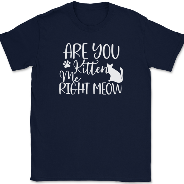 Are You Kitten Me Right Meow T-Shirt Mens Tee - Image 6