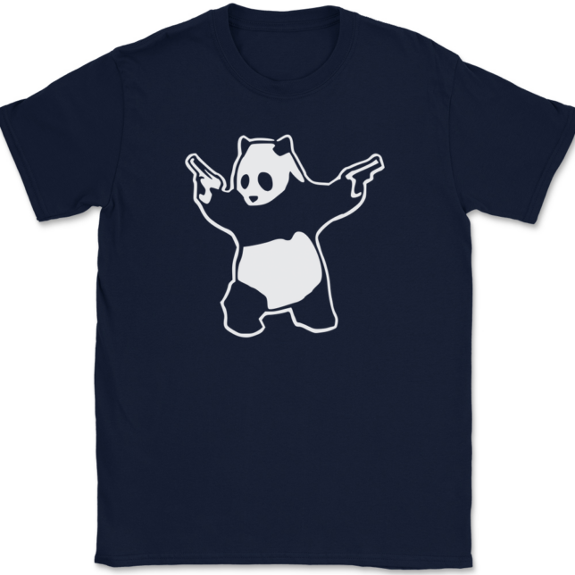 Panda with Guns T-Shirt Mens Tee - Image 6