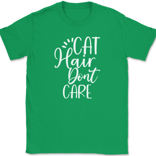 Cat Hair Don't Care T-Shirt Mens Tee - Image 7