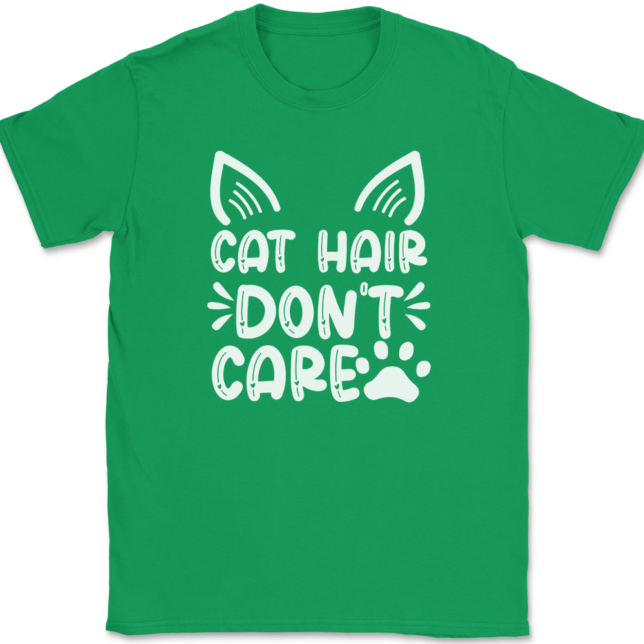 Cat Hair Don't Care T-Shirt Mens Tee - Image 7