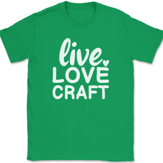 Live Love Craft T-Shirt Mens Tee - Image 7