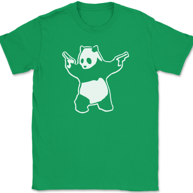 Panda with Guns T-Shirt Mens Tee - Image 7