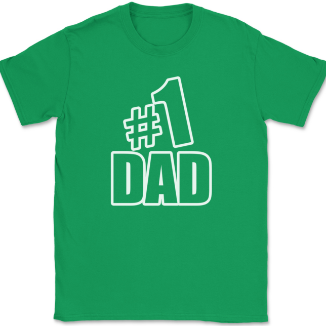 Number One #1 Dad T-Shirt Mens Tee - Image 7