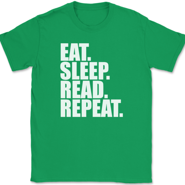 Eat Sleep Read Repeat T-Shirt Mens Tee - Image 7