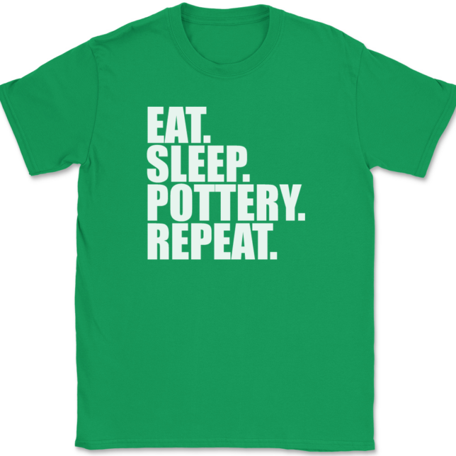 Eat Sleep Pottery Repeat T-Shirt Mens Tee - Image 7