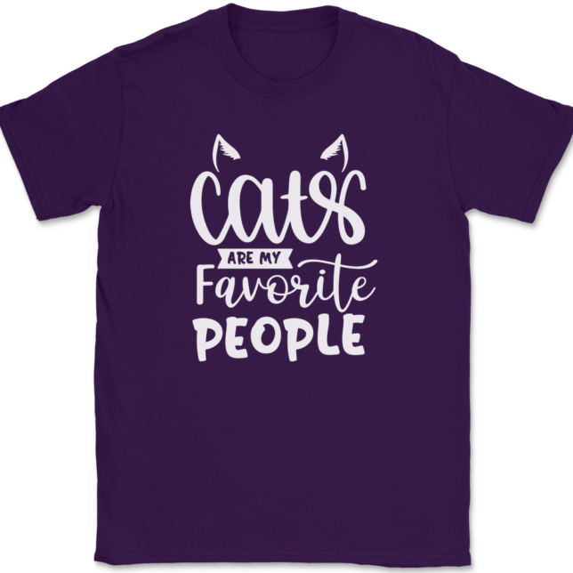 Cats Are My Favorite People T-Shirt Mens Tee - Image 8