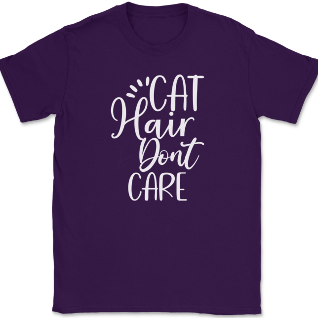 Cat Hair Don't Care T-Shirt Mens Tee - Image 8