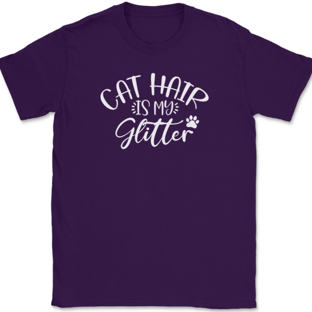 Cat Hair Is My Glitter T-Shirt Mens Tee - Image 8