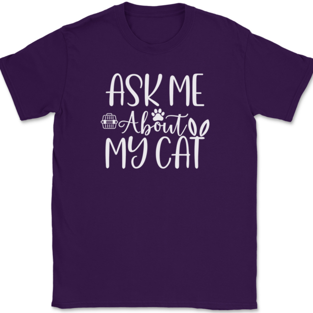 Ask me About My Cat T-Shirt Mens Tee - Image 8