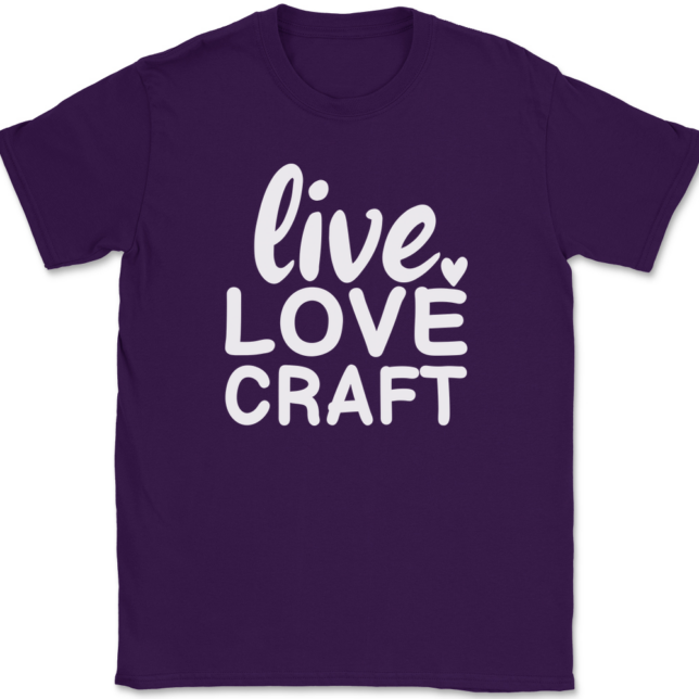 Live Love Craft T-Shirt Mens Tee - Image 8