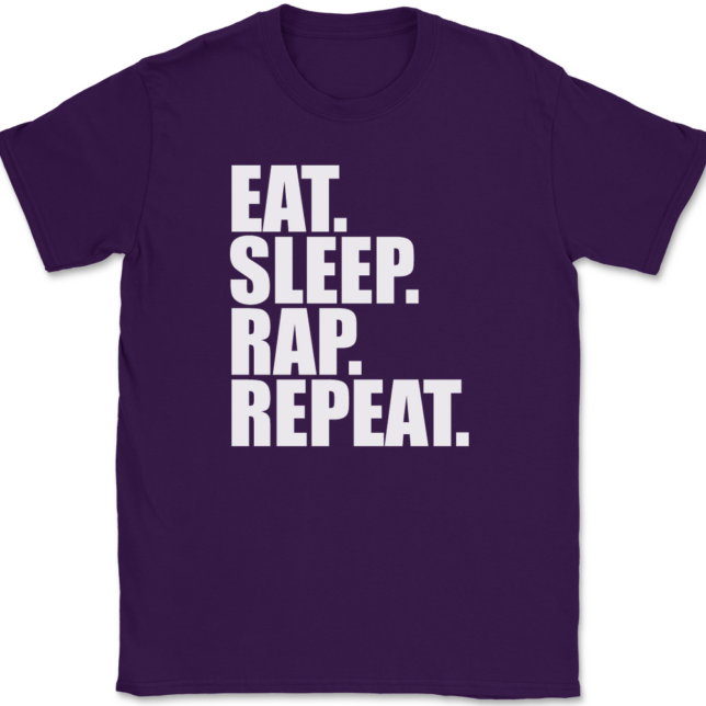 Eat Sleep Rap Repeat T-Shirt Mens Tee - Image 8