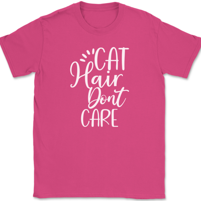 Cat Hair Don't Care T-Shirt Mens Tee - Image 9