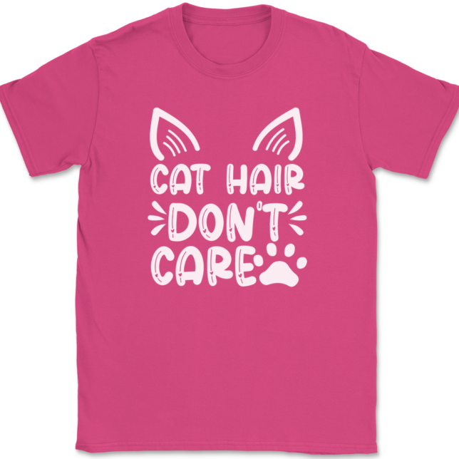 Cat Hair Don't Care T-Shirt Mens Tee - Image 9