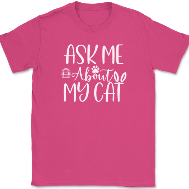 Ask me About My Cat T-Shirt Mens Tee - Image 9