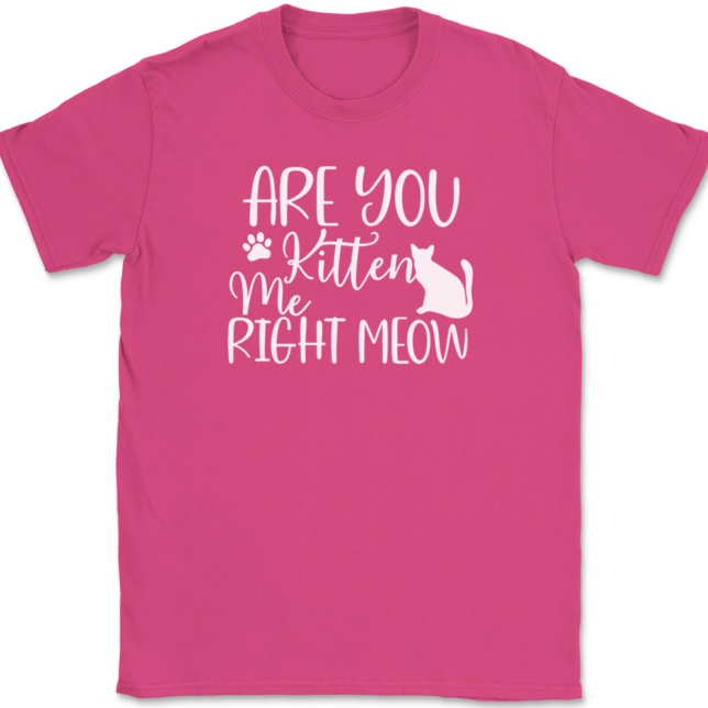 Are You Kitten Me Right Meow T-Shirt Mens Tee - Image 9