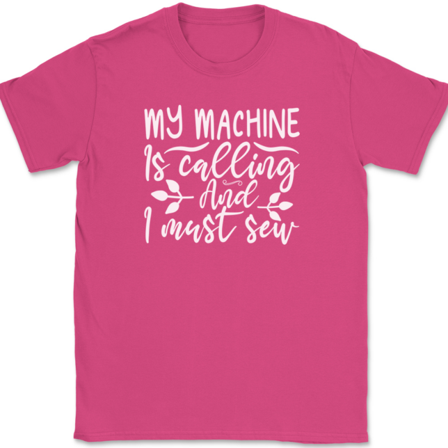 My Machine Is Calling and I Must Sew T-Shirt Mens Tee - Image 9