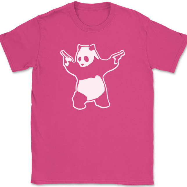 Panda with Guns T-Shirt Mens Tee - Image 9