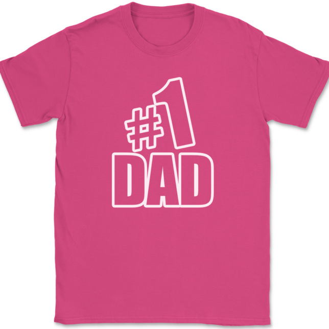 Number One #1 Dad T-Shirt Mens Tee - Image 9