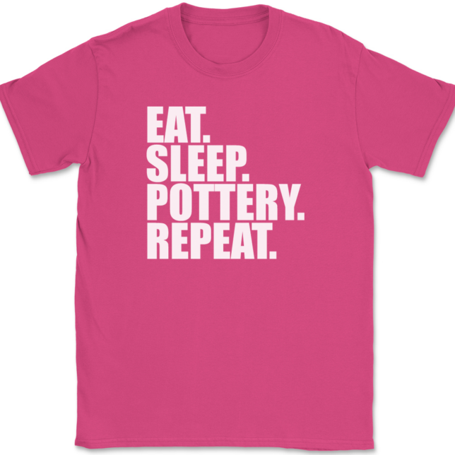 Eat Sleep Pottery Repeat T-Shirt Mens Tee - Image 9