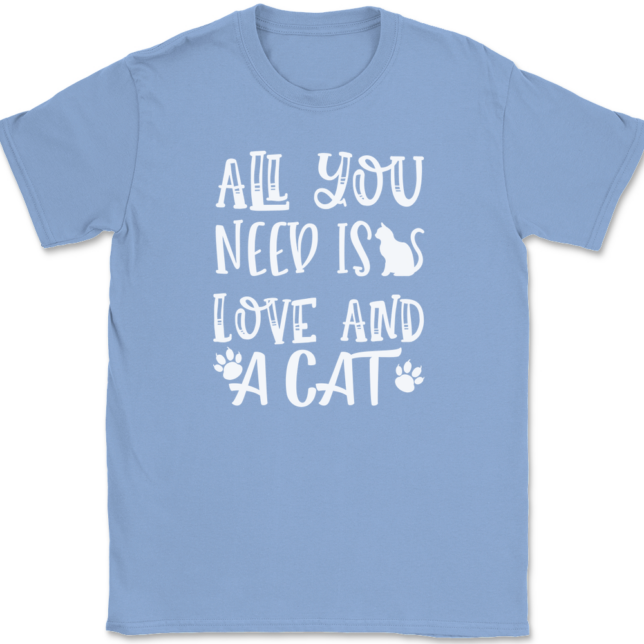 All You Need Is Love and A Cat T-Shirt Mens Tee - Image 10