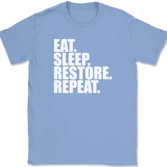 Eat Sleep Restore Repeat T-Shirt Mens Tee - Image 10