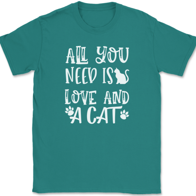 All You Need Is Love and A Cat T-Shirt Mens Tee - Image 11