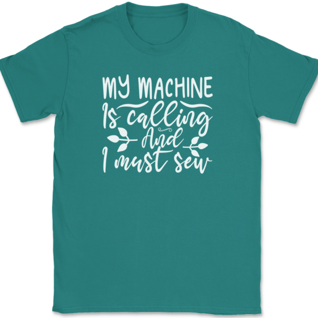 My Machine Is Calling and I Must Sew T-Shirt Mens Tee - Image 11