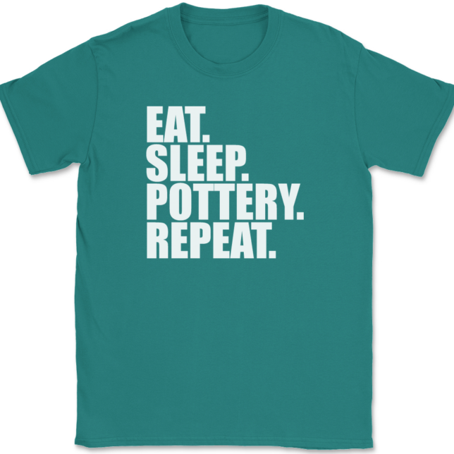 Eat Sleep Pottery Repeat T-Shirt Mens Tee - Image 11