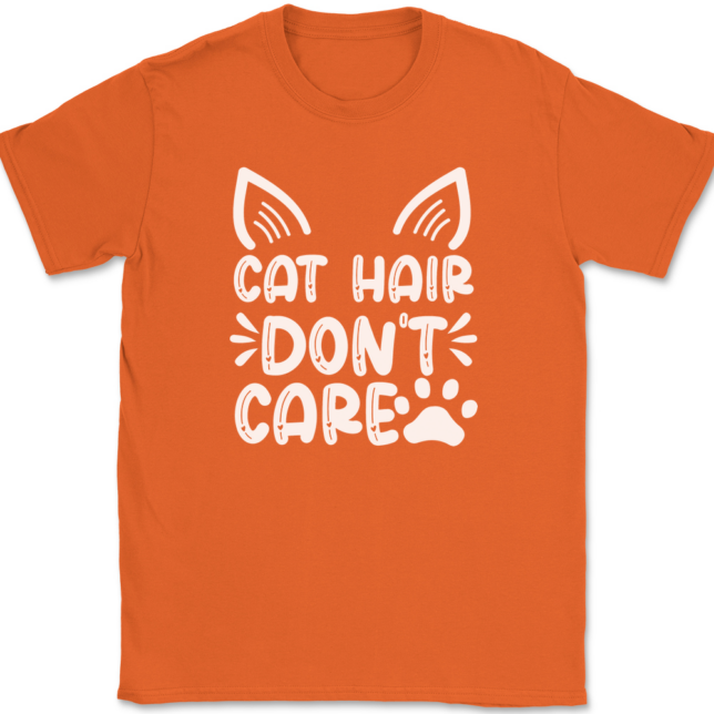 Cat Hair Don't Care T-Shirt Mens Tee - Image 13