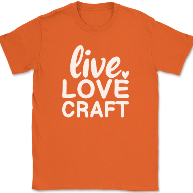 Live Love Craft T-Shirt Mens Tee - Image 13