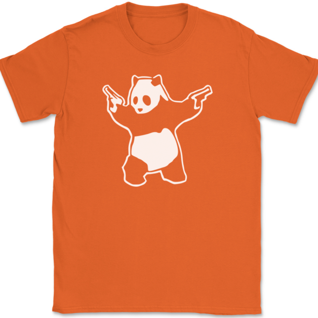 Panda with Guns T-Shirt Mens Tee - Image 13