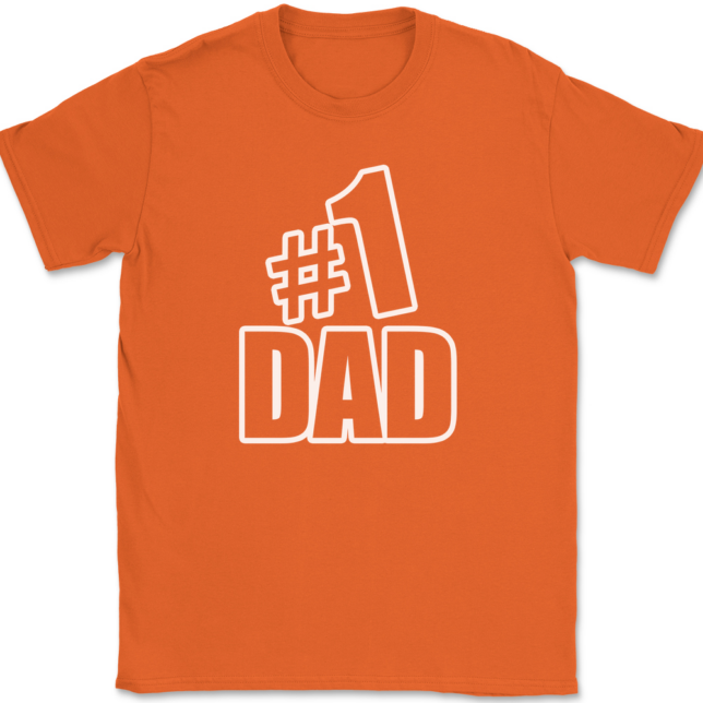 Number One #1 Dad T-Shirt Mens Tee - Image 13