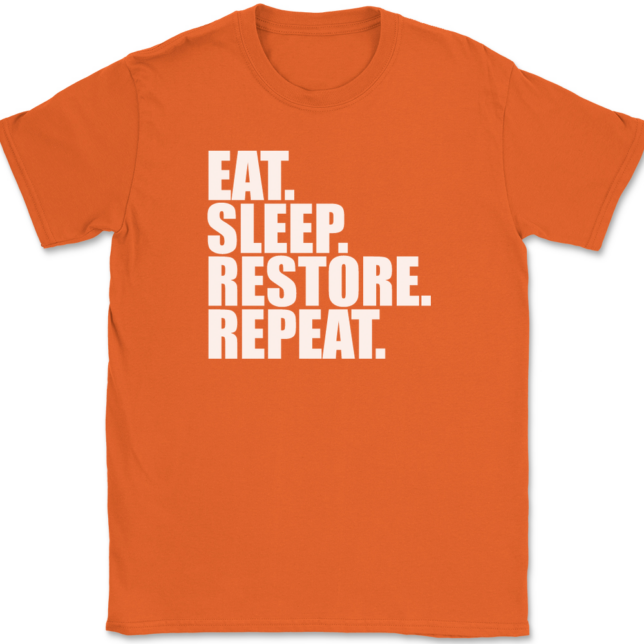 Eat Sleep Restore Repeat T-Shirt Mens Tee - Image 13