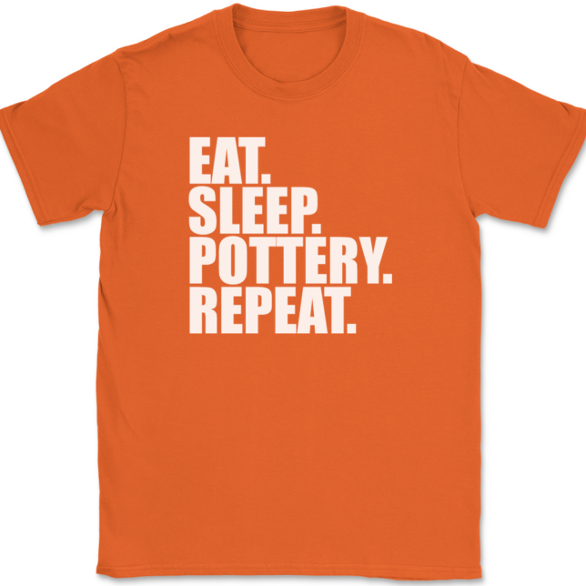 Eat Sleep Pottery Repeat T-Shirt Mens Tee - Image 13