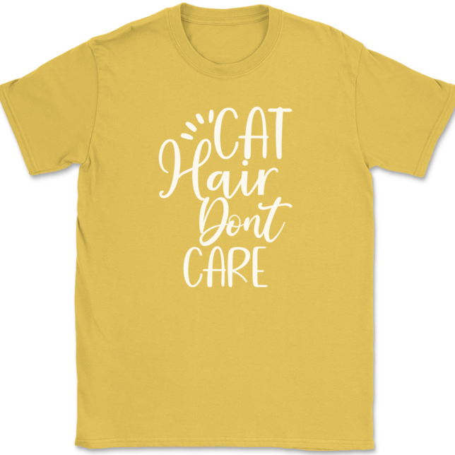 Cat Hair Don't Care T-Shirt Mens Tee - Image 14