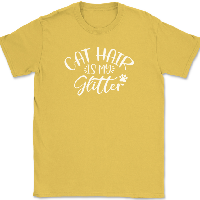 Cat Hair Is My Glitter T-Shirt Mens Tee - Image 14