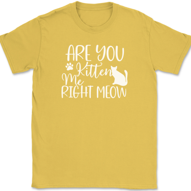 Are You Kitten Me Right Meow T-Shirt Mens Tee - Image 14