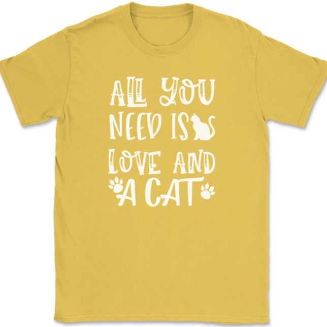 All You Need Is Love and A Cat T-Shirt Mens Tee - Image 14