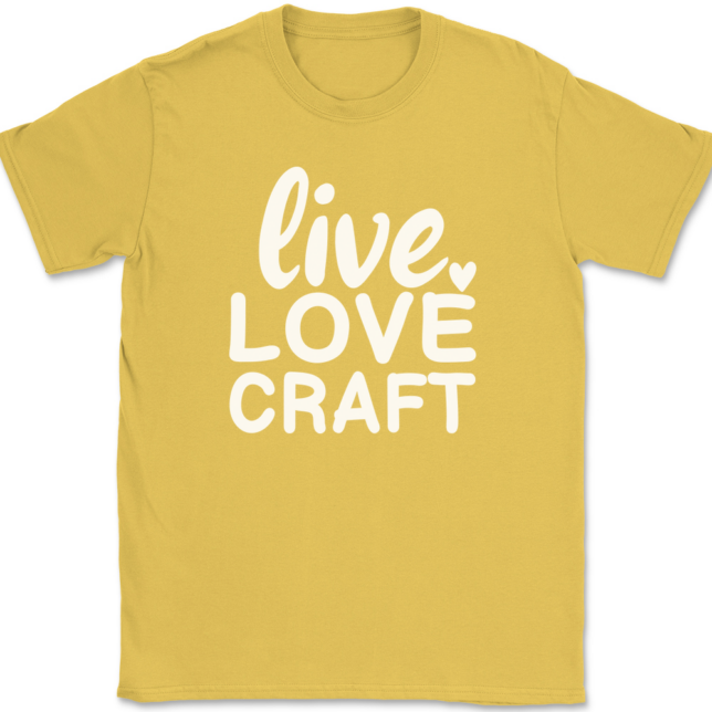 Live Love Craft T-Shirt Mens Tee - Image 14