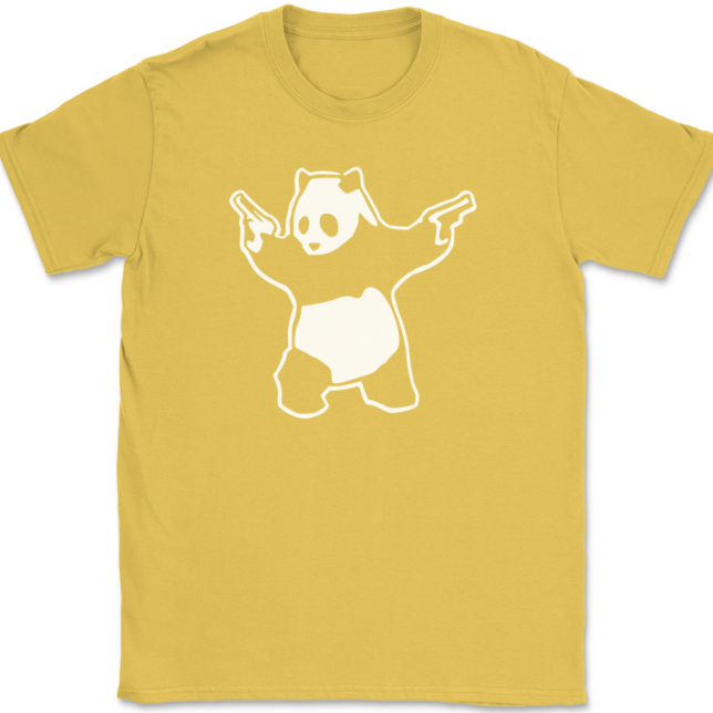 Panda with Guns T-Shirt Mens Tee - Image 14