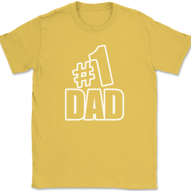 Number One #1 Dad T-Shirt Mens Tee - Image 14