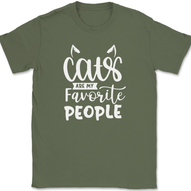 Cats Are My Favorite People T-Shirt Mens Tee - Image 15