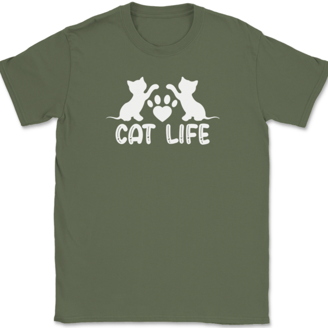 Cat Life T-Shirt Mens Tee - Image 15